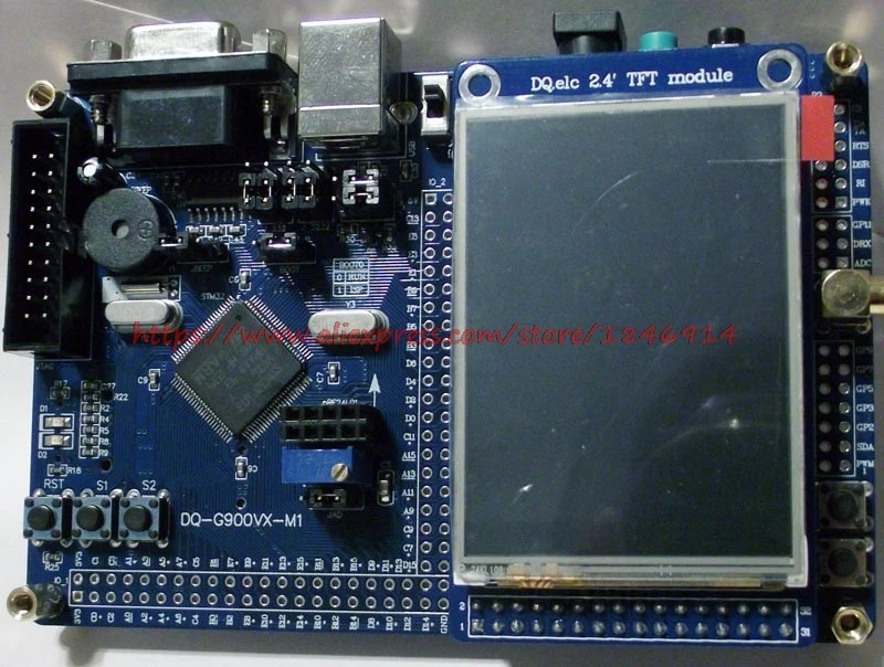 DQ STM32 STM32F103VCT6 SIM900A GSM GPRS макетная плата + 2,4 дюймовый сенсорный экран