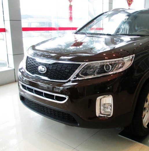 

Automobile(1/p) Chromium Styling net frame lower net paragraph following trim ABS platingaccessories for KIA Sorento 2013