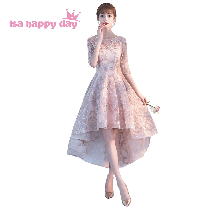 

formal coffee long short tops women s high low dresses and gowns 2019 dress party prom elegant girls gown party dress H4218