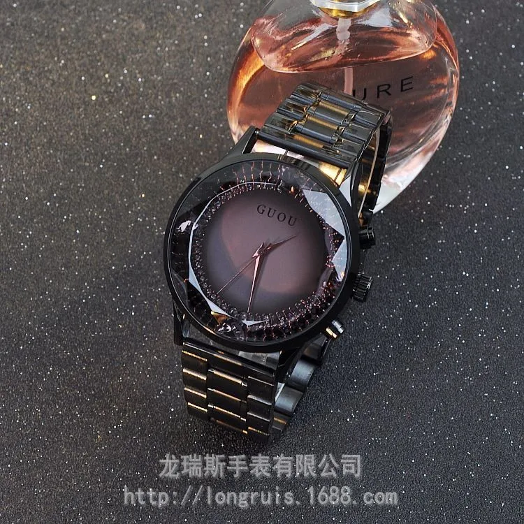Полностью черные стальные женские часы со стразами известный бренд модные женские кварцевые часы платье со стразами повседневные наручные часы