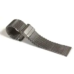 Серебристая нержавеющая сталь плетеный браслет для часов 20 мм
