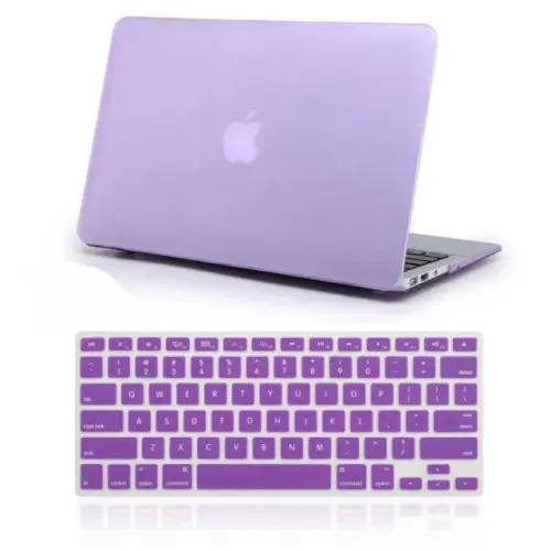 Матовый Жесткий Чехол для ноутбука+ чехол для клавиатуры Macbook Pro retina 12 13 15 Air 11 13 Touch Bar& ID 13 15 дюймов - Цвет: Purple