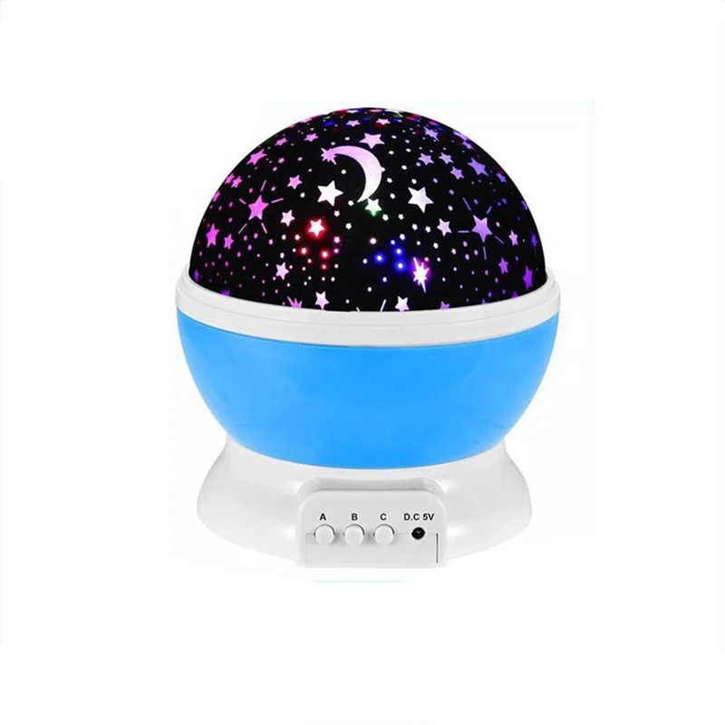 Новинка светящиеся игрушки Звезды Луна звездное небо светодиодный Ночной Светильник проектор Батарея USB Ночной светильник творческий подарок на день рождения игрушки для детей - Цвет: Blue