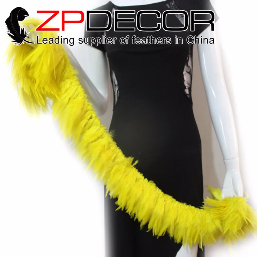 Zpdecor 700-800 штук/комплект 4-6 дюймов Профессиональная технология окрашивания петушиное перо натянутый желтый для карнавального костюма