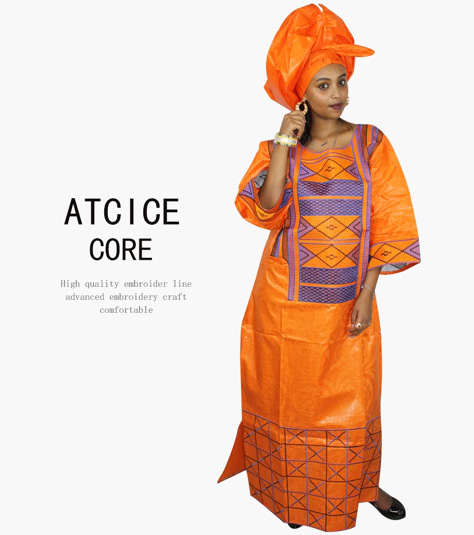 african outfits for ladies Free Shipping African Dresses For Women  Dashiki African Clothing New African Bazin Riche Embroidery Design Long Sleeve A061 african wear for ladies