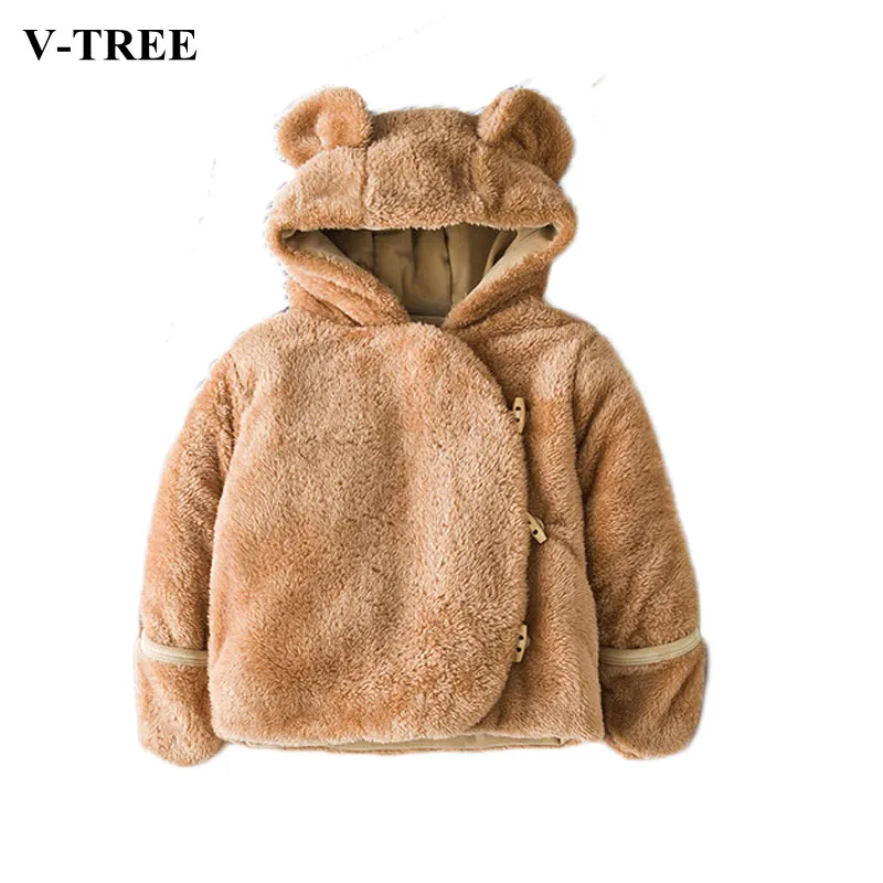 Baby Winter Suit Warm Toddler Snowsuit Thicken Jacket For Baby Boys Coats Girls Outerwear Plush Children Coats Baby Poncho