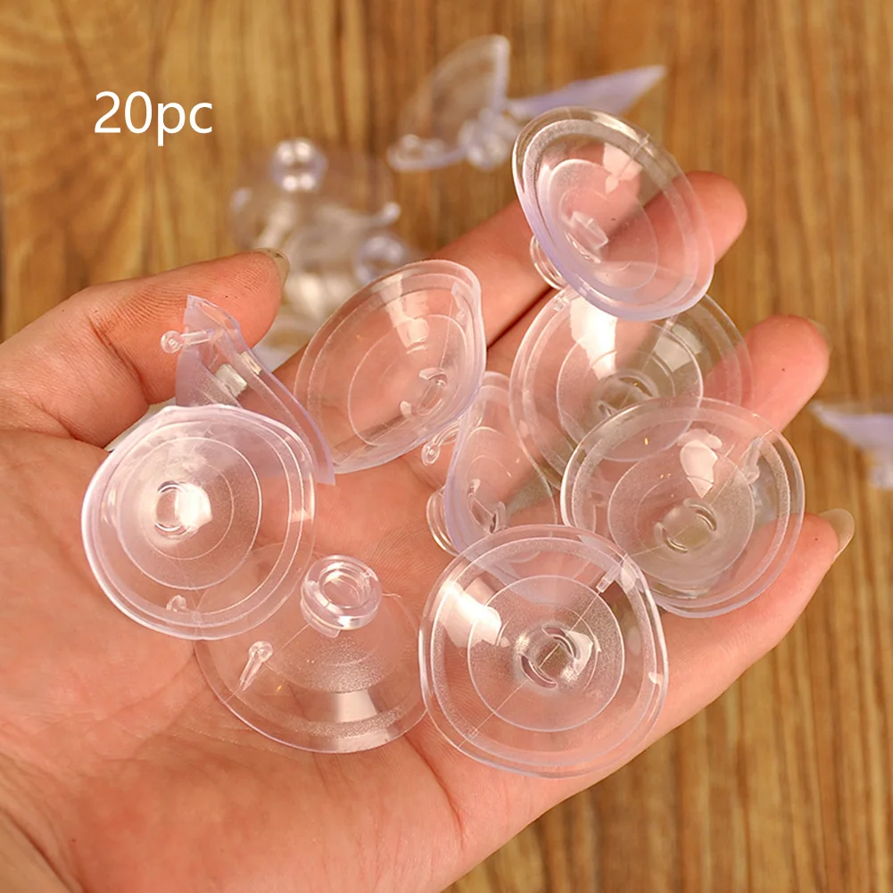 

Strong Suction Anti-collision Storage Holder Hanger Pads Removable For Aquarium Fish Tank Transparent Rubber