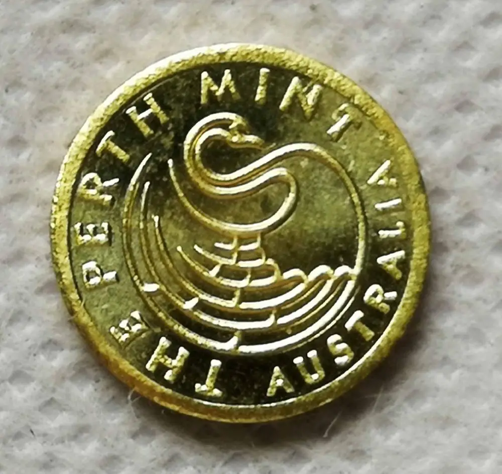 10Z, 1/20Z-9999 тонкой Австралии Перт мята слиток золота копии монет памятные монеты-копии монет медаль коллекционные монеты - Цвет: 0.50Z