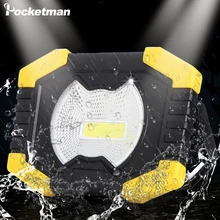 USB Перезаряжаемый рабочий светильник, супер яркий Мощный поисковый светильник, батарея 2400 мАч, солнечная энергия, светильник для палатки, фонарь, лампа для кемпинга