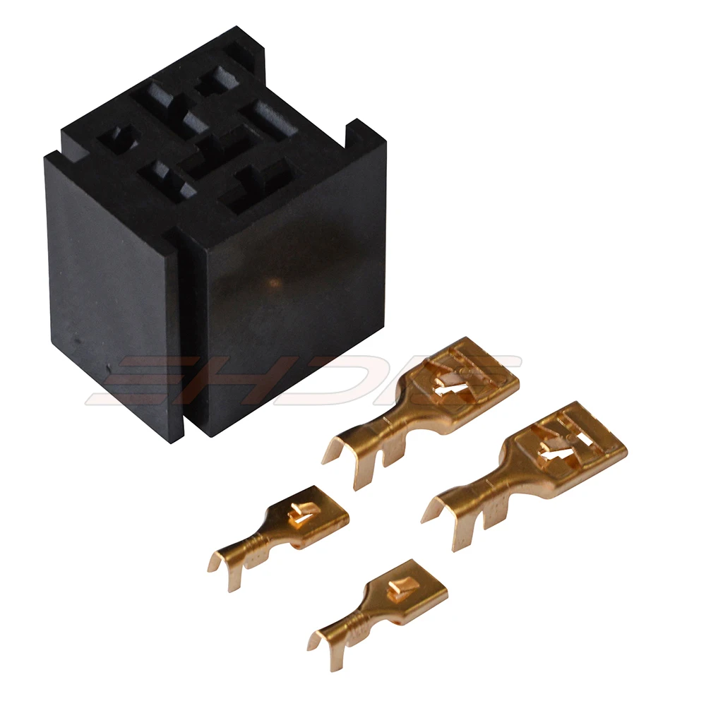 KH 5PCS Car Motor Relays 80A Relay Socket Block Holder, 4 Pole