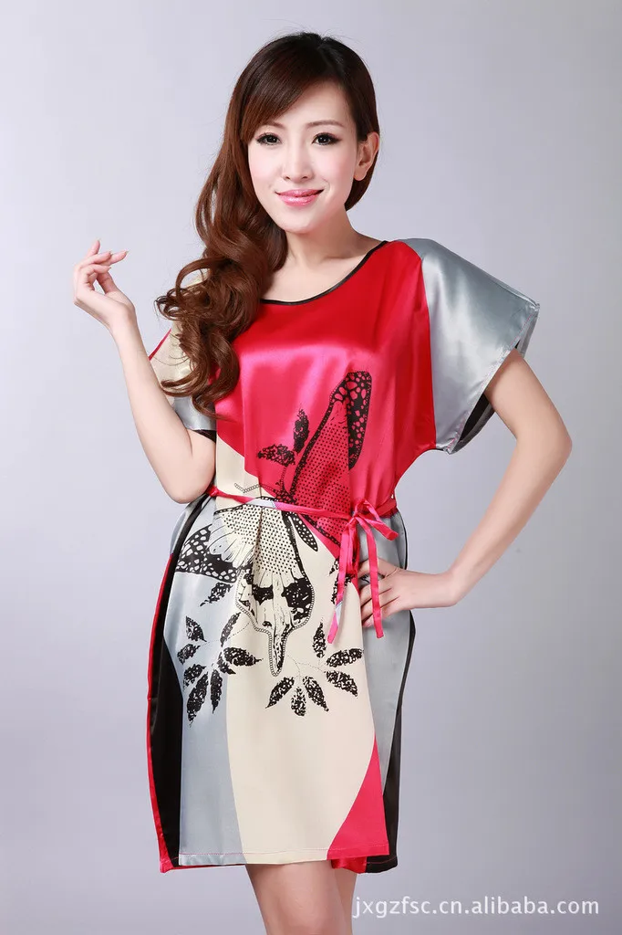 Женский современный костюм Tang, женская пижама из шелка с фантазийным принтом, роскошная одежда для отдыха, 5 разных стилей