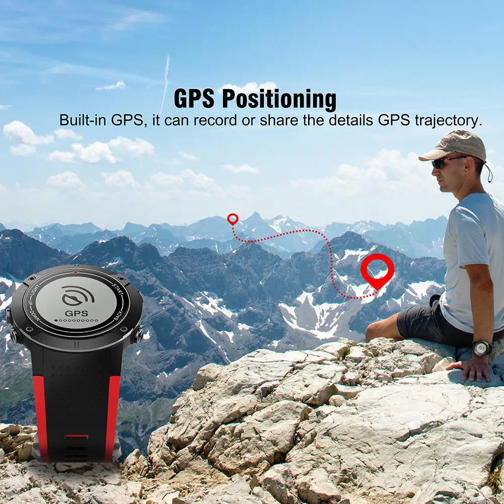 GPS Sports Watch Smart Stopwatch Alarm Clock Sedentary Pedometer Heart Rate Monitor Waterproof Wristwatch drop shipping r20