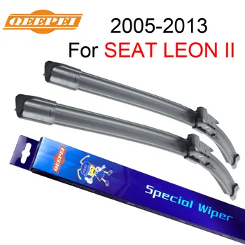 

QEEPEI 26"+26"R Window Windshield Wiper Blade For SEAT LEON II 2005-2013 Car Accessories Auto Rubber Windscreen Wipers CPB111