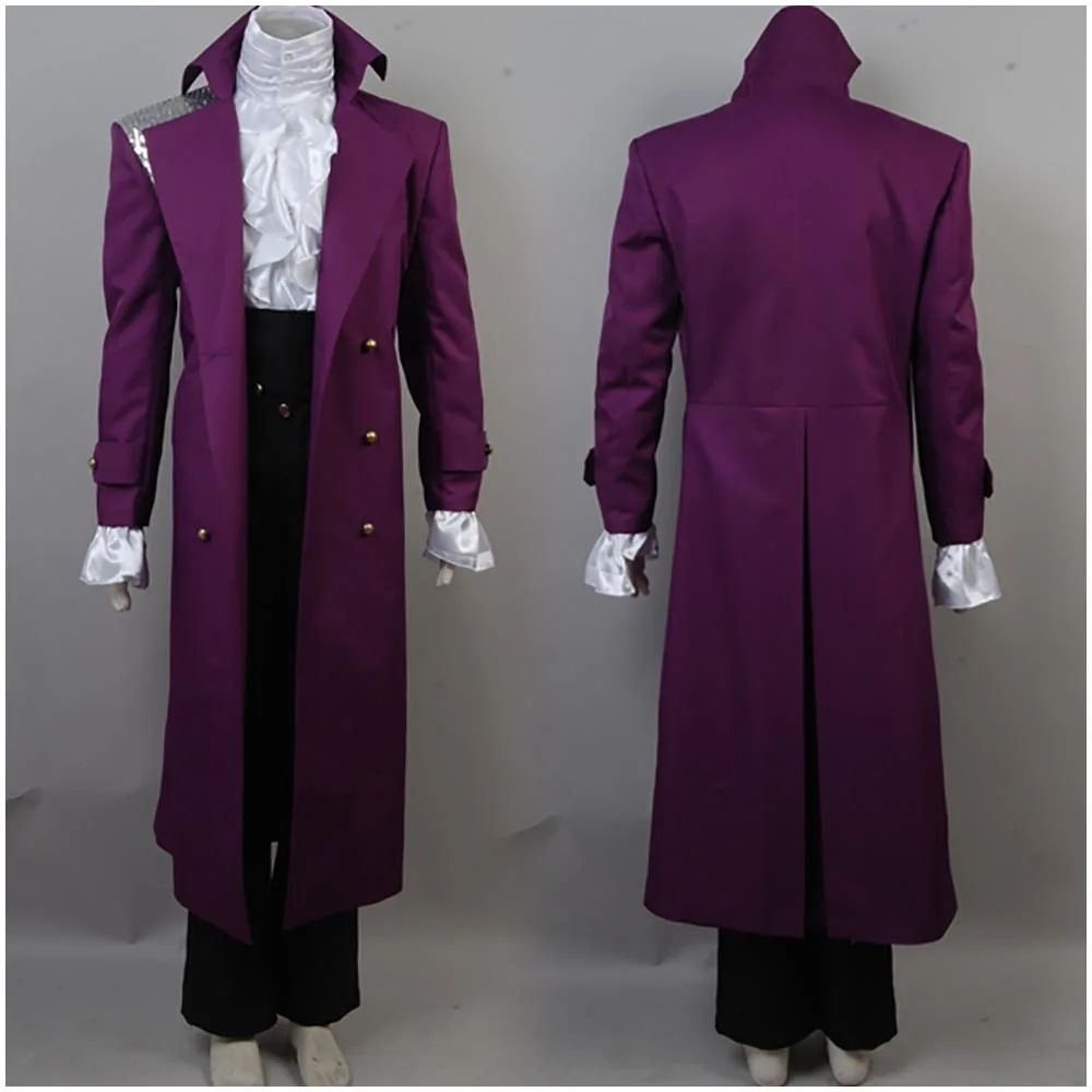 Prince Rogers Nelson Purple Rain Halloween COSplay Costume Concert Jacket Suit