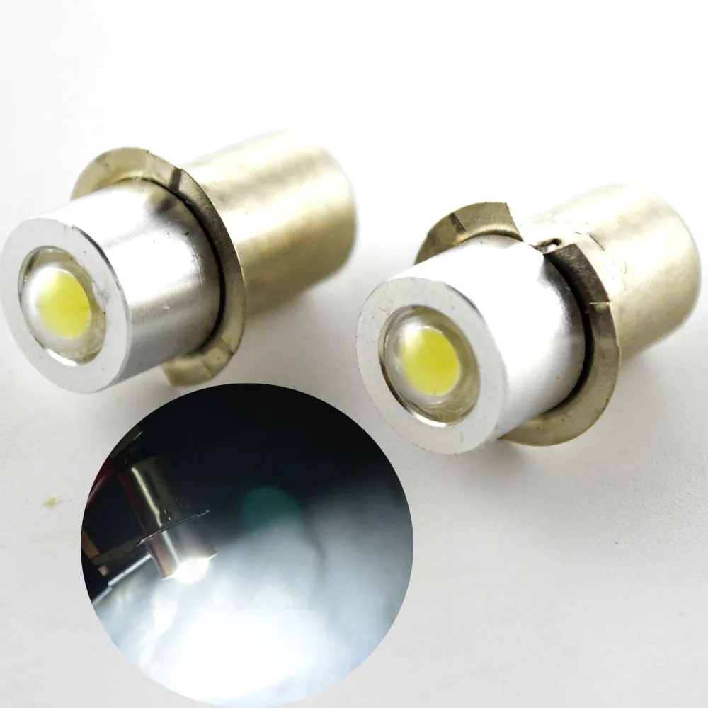 

2x 5V-24V Negative earth P13.5S PR2 1W LED For focus Flashlight Replacement Bulb Torches Work Light Lamp 150Lm Whtie/Warm White