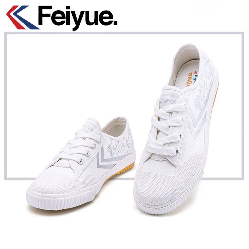 Feiyue кунг-фу Мужская обувь повседневные кроссовки Canva удобные легкие кроссовки Тай Чи, боевые искусства нарисованные граффити Feiyue обувь