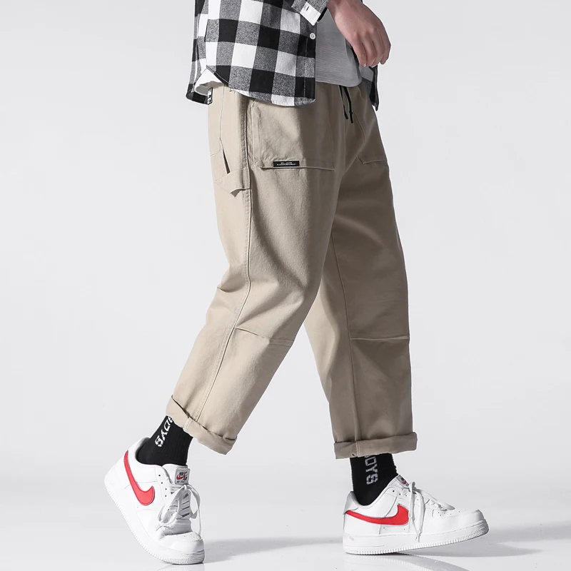Гц Для мужчин хлопок расслабленным нужным брюки-карго Twill pant