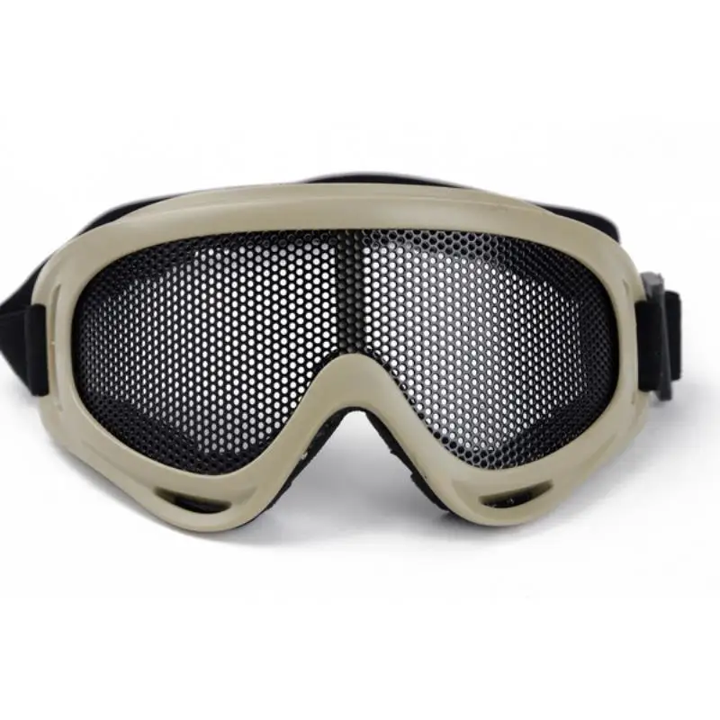 Outdoor Eye Protective Comfortable Airsoft Safety Tactical Eye Protection Metal Mesh Glasses Goggle 3Color