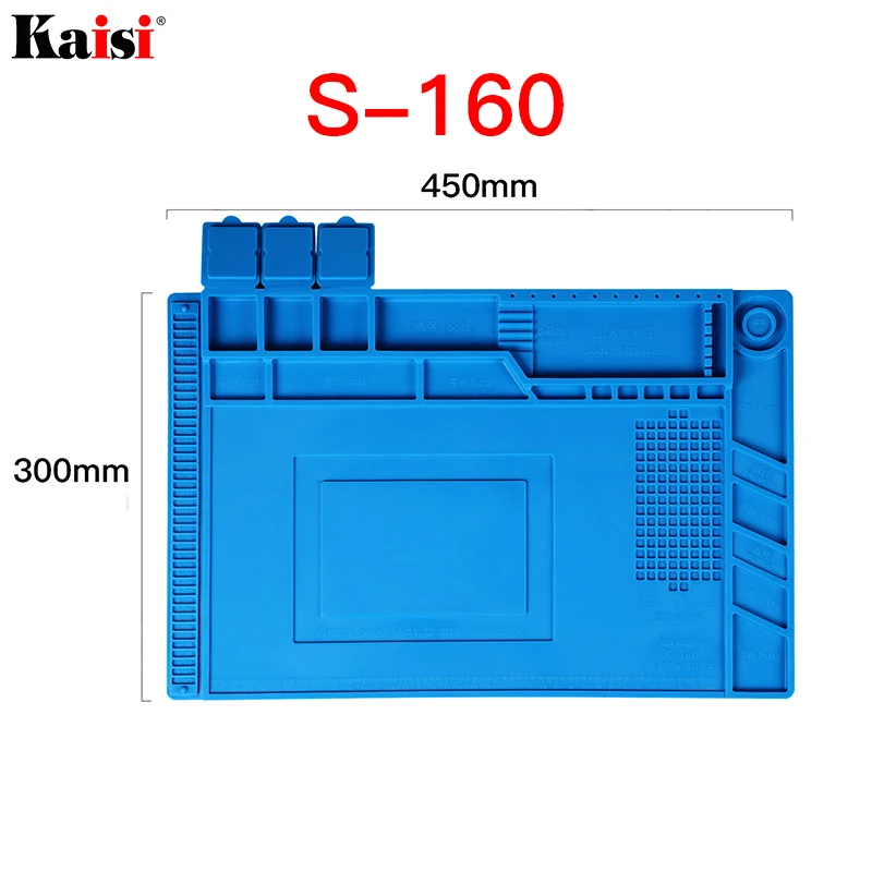 Антистатическая теплоизоляция рабочий коврик термостойкая паяльная станция BGA ремонт изоляционная площадка Тепловая пушка площадка обслуживание платформы - Цвет: S-160