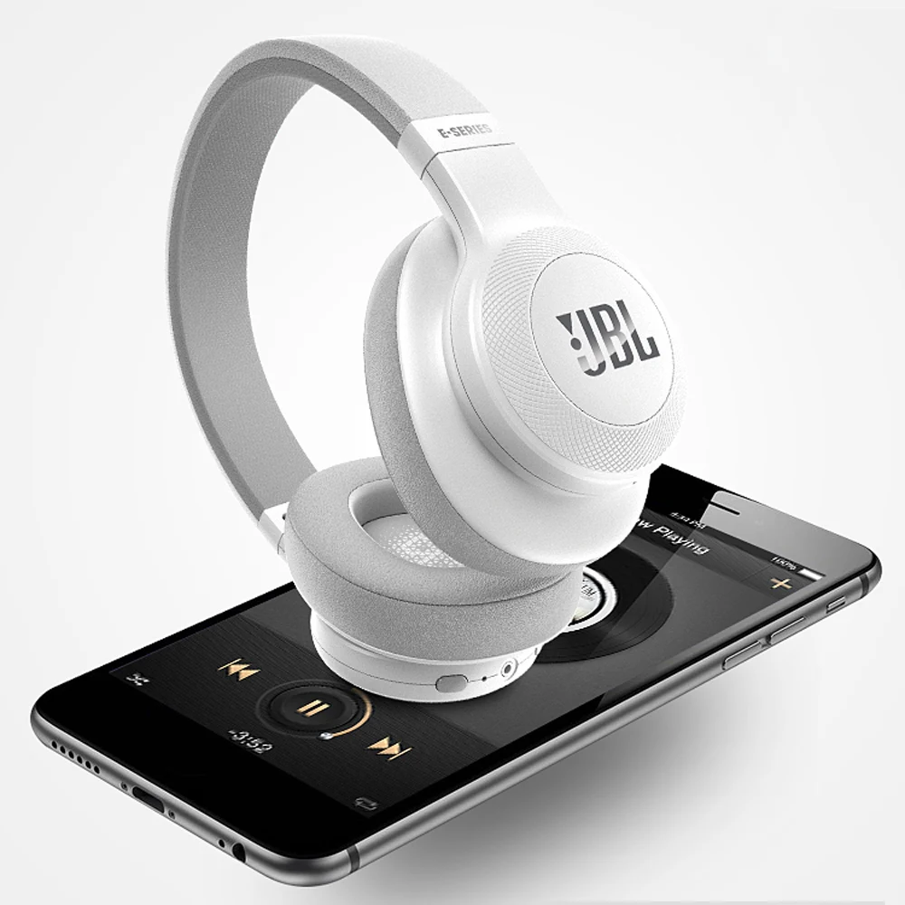 JBL E55BT, беспроводные Bluetooth/3,5 мм проводные наушники, складные Накладные наушники, чистый бас, музыкальные наушники, AUX IN с микрофоном