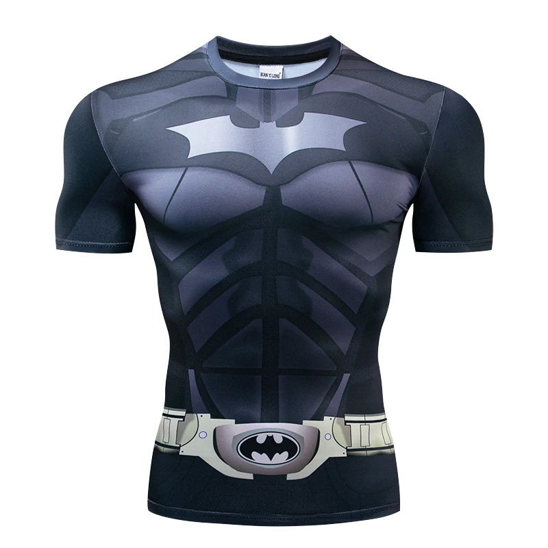 Новинка, футболки с 3D принтом Nightwing, мужские компрессионные майки для фитнеса, топы супергероев, костюм с коротким рукавом, футболки для кроссфита