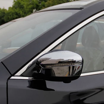 

For Nissan X-trail Rogue 2014-2016 2017 Car Styling Parts Side Wing Mirror Covers Chrome Molding Trim Exterior Accessories