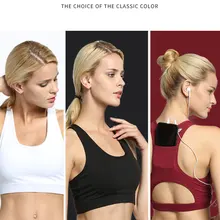 Высококачественные профессиональные женские спортивные бюстгальтеры задний телефон карман удобный дышащий Йога Бег Защитный Бюстгальтер жилет