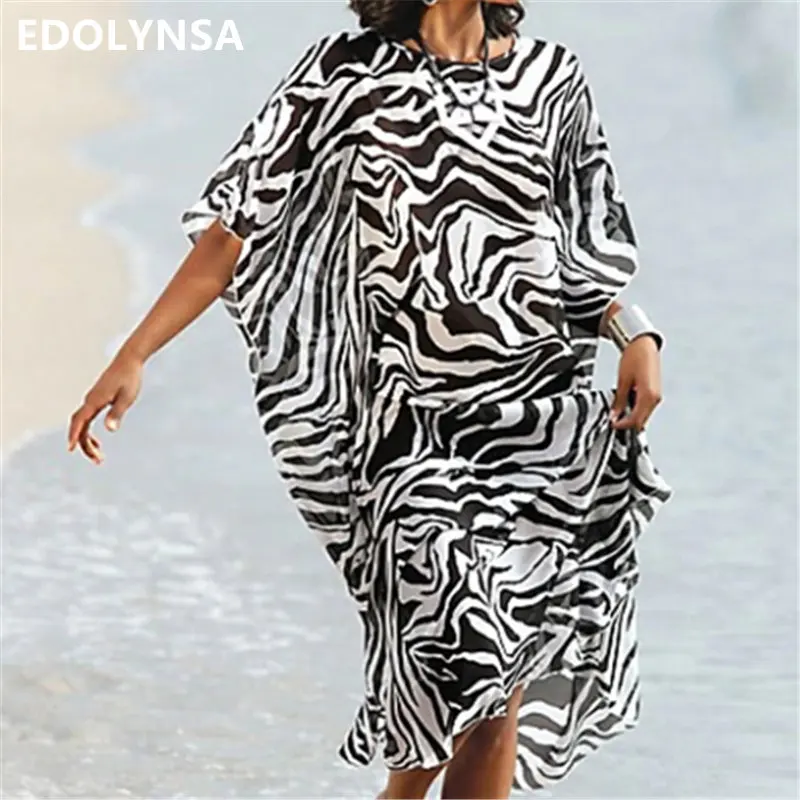 

2019 Tunic for Beach Bathing suit cover ups Chiffon Beach Dress Women Beachwear Bikini cover up Saida de Praia #Q638