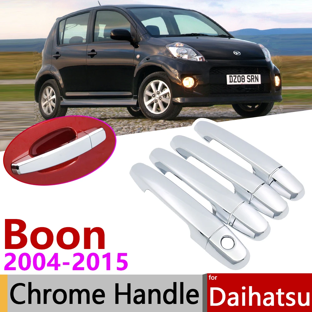 Хромированная крышка дверной ручки для Daihatsu Boon Sirion M300 2004 ~ 2015 автомобильные
