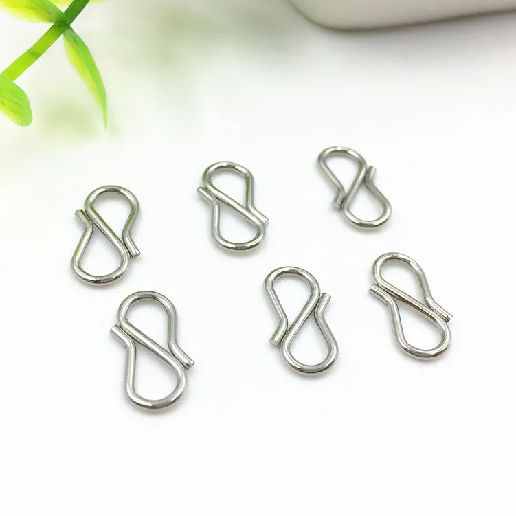 925 STERLING SILVER JEWELRY MAKING CLASP HOOKS CHAIN END CONNECTORS /"W/" TYPE