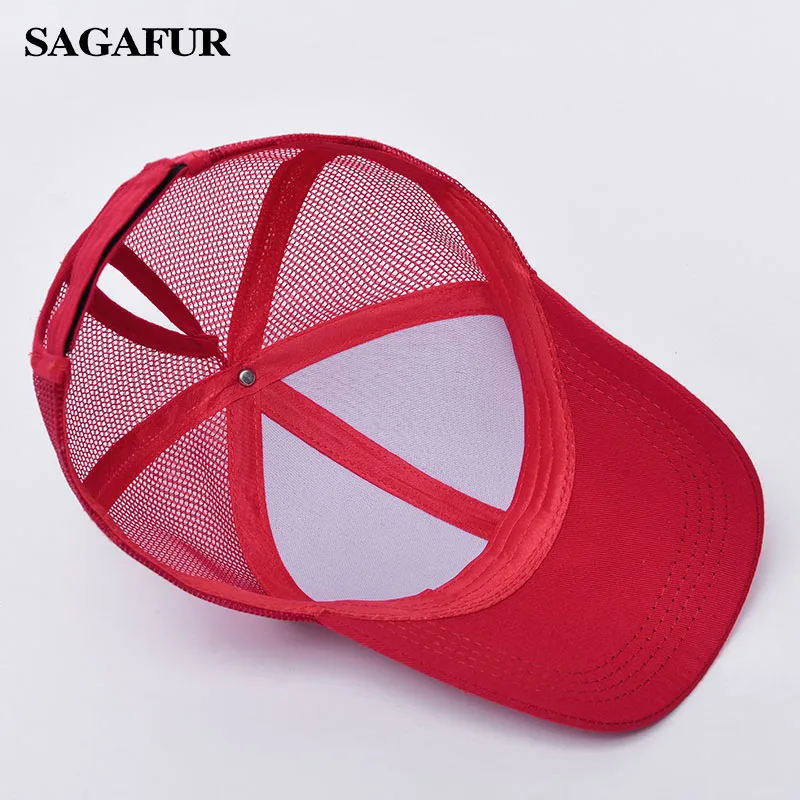 Женская бейсбольная кепка конский хвост Snapback Повседневная Спортивная