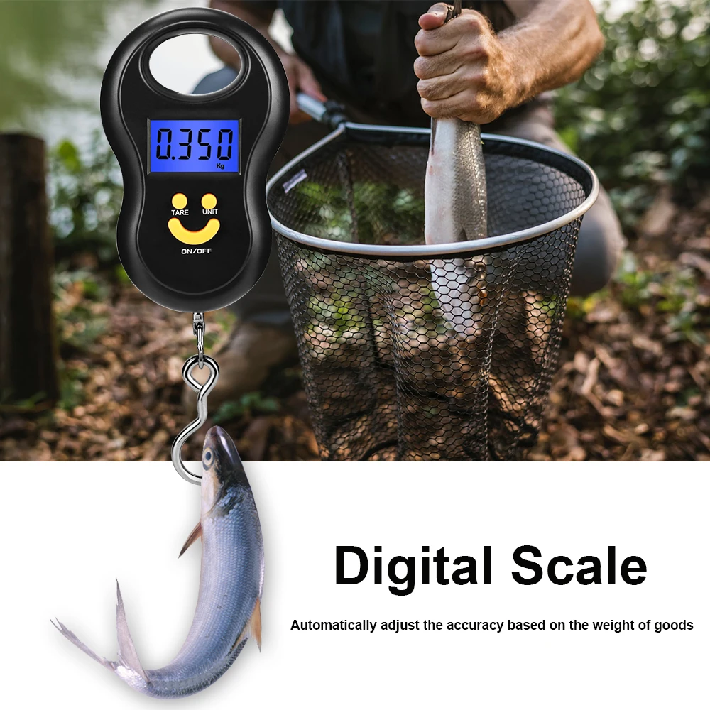 50 кг/10 г мини электронные весы Карманный переносной ЖК-дисплей багажный рыболовный крючок Цифровые Висячие весы для багажа