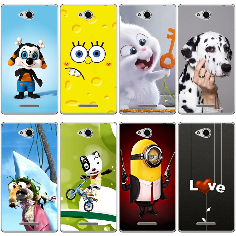 

Printing Case Cover for Sony Xperia E4G 2033 E2003 E2053 E2006 Colorful Para Soft TPU Back Covers Animal Cell Phone Cases Coque