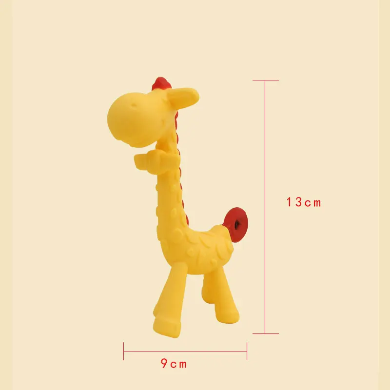 Мультяшная форма жирафа зубной прорезыватель для малышей Мягкая модель жирафа игрушки для малышей моделирование жирафа учебная зубная щетка игрушка подарок для ребенка