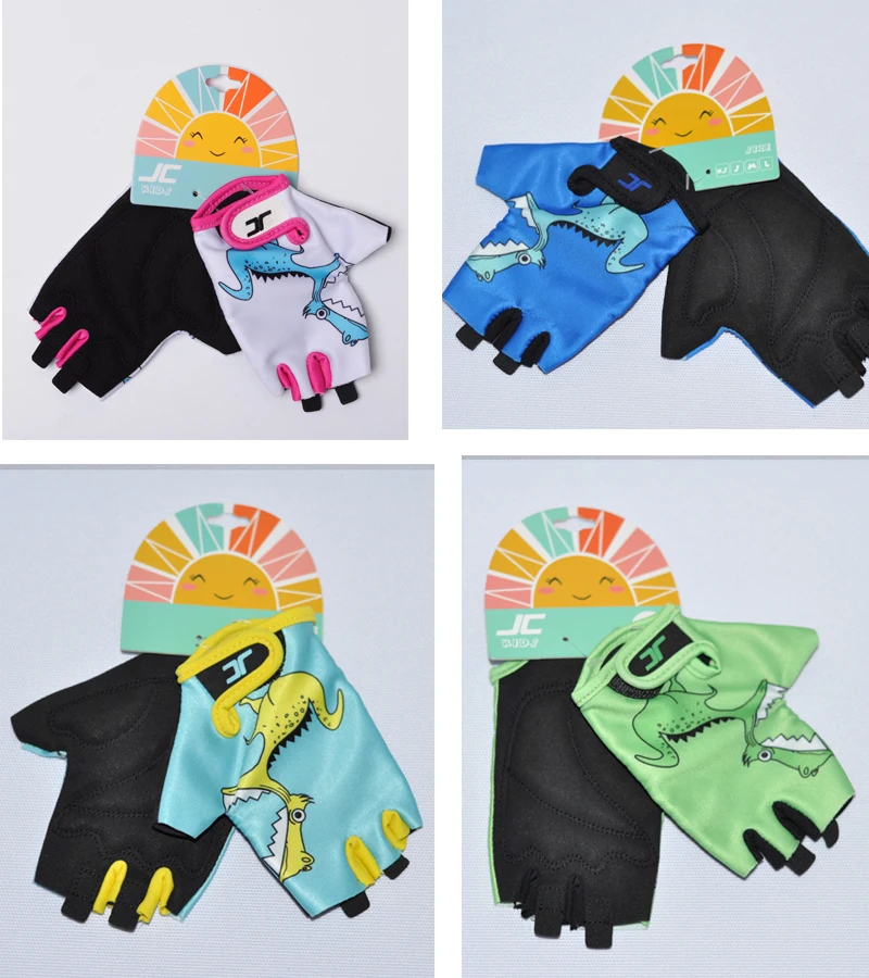 Children Cycling Gloves Half Finger Boy Girl`s Summer Sports Bicycle Gloves  Lycra fabric Bike child half finger racing Gloves (8)