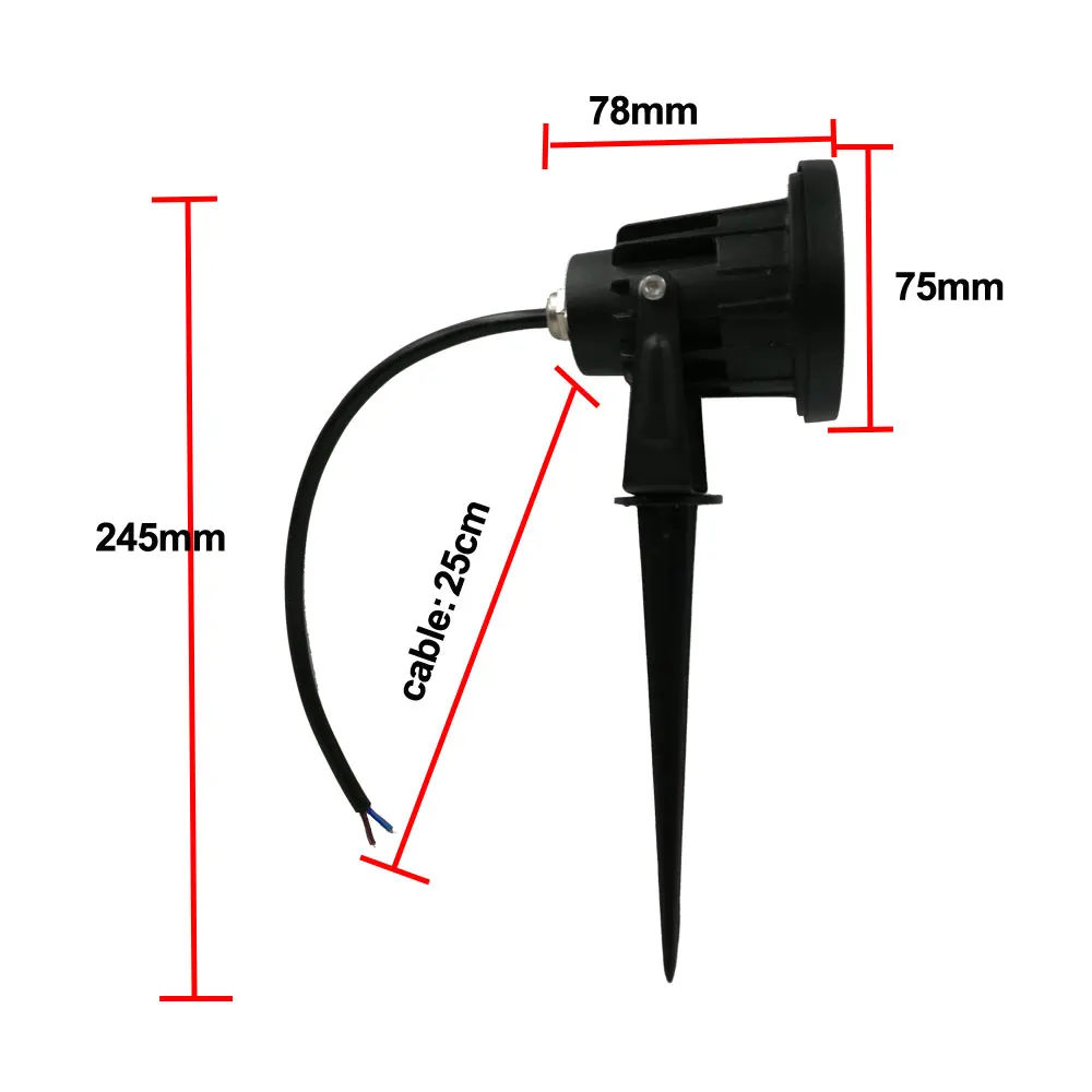 Free shipping Outdoorlawn lamp 7W 9W 12W 15W spike lawn lamp 12V 110V 220V spike led lawn lamp for garden decorating (12)