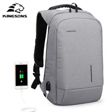 Kingsons KS3149W 13”15” USB De Charge Backapcks École Sac À Dos Ordinateur portable Sacs Hommes de Femmes de Sacs de Voyage