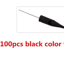 100 шт 2RL Одноразовые черные цвета Перманентный макияж Иглы Наконечник Пластиковые брови макияж насадка для ручки Советы