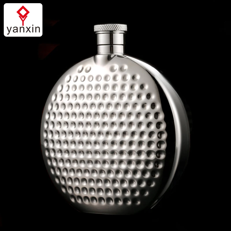

6 OZ Round Stainless Steel Hip Flask Alcohol Flagon Gift Set Outdoor Portable Hip Flask whisky flask for alcohol Petaca+Funnel