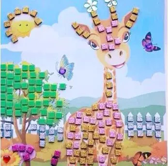 EVA трехмерный коллаж детская креативная мозаика алмазные развивающие игрушки сенсорные тренировочные Мультяшные наклейки