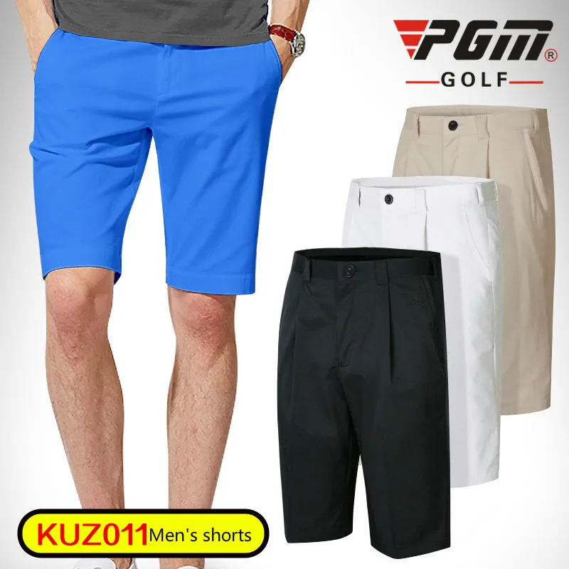 PGM Men Golf Shorts Summer Quick Dry Golf Sports Knee Length Shorts for Men Breathable Male Golf