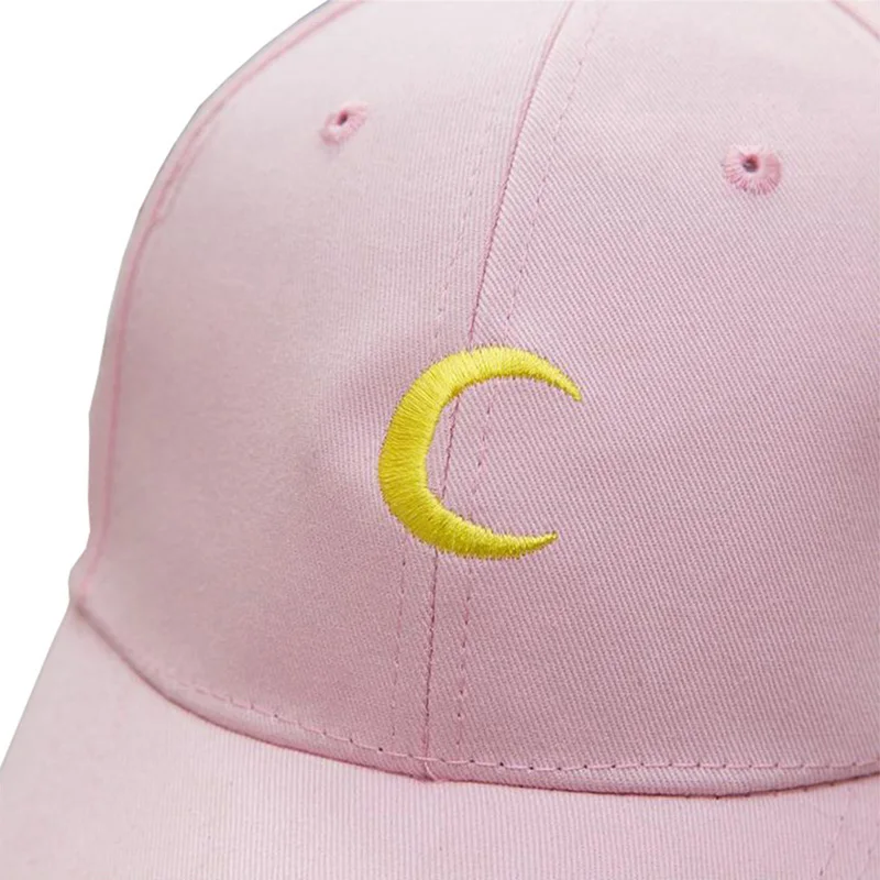 Women Simple Pure Color Baseball Cap Fashion Moon Embroidery Outdoor Visor Hat Adjustable Girls Snapback Gorras Casquette CP0311 (6)