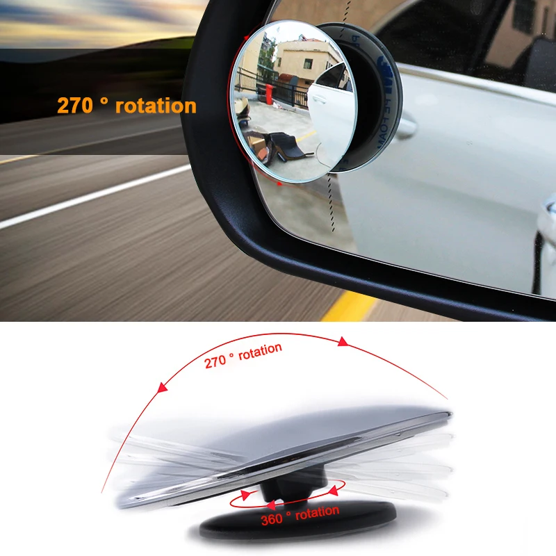 2016 New 2pcs/lot Car Styling Universal Car rearview mirror auxiliary