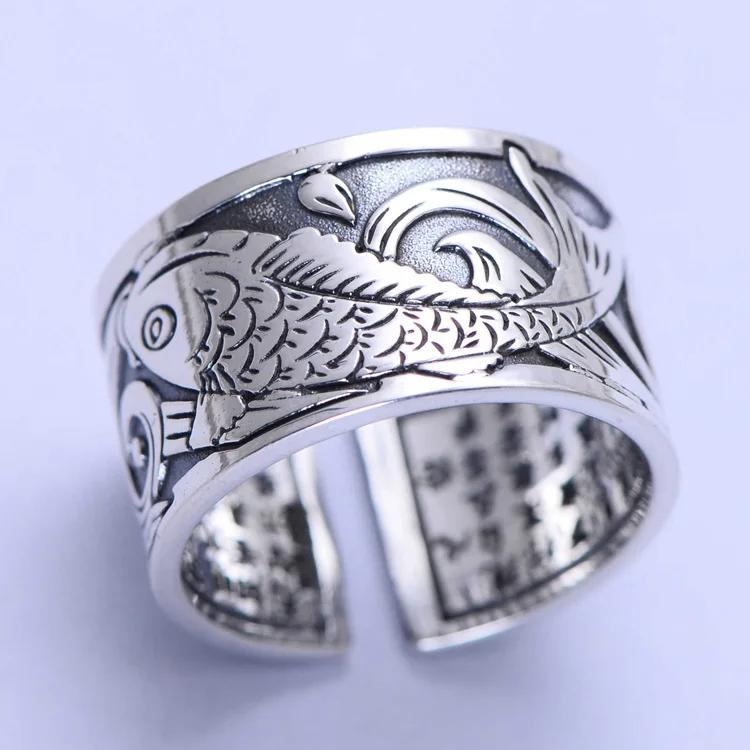 Мужское кольцо в ретро стиле открытое ювелирное изделие из стерлингового