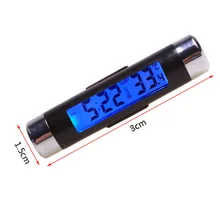 1X на выходе воздуха автомобиля термометр электронные часы с синей подсветкой для Suzuki Swift Volkswagen Passat B5 B6 TIGUAN JETTA MK6 Skoda OCTAVIA III
