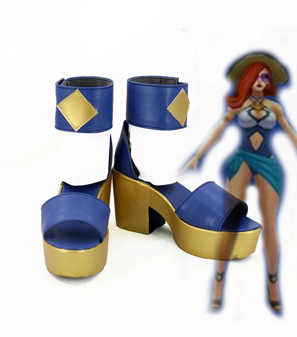 

LOL Miss Fortune the Bounty Hunter Leona Fiora Laurent Girls Party Cosplay Boots Shoes Custom Made