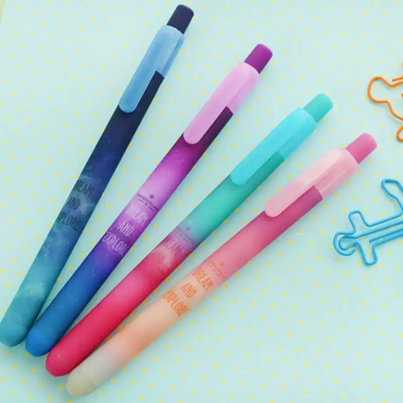 

1Pcs Colorful Beautiful Starry Sky Gel Pen Star Dream and Explore Black ink Pens Stationery Office School Supplies