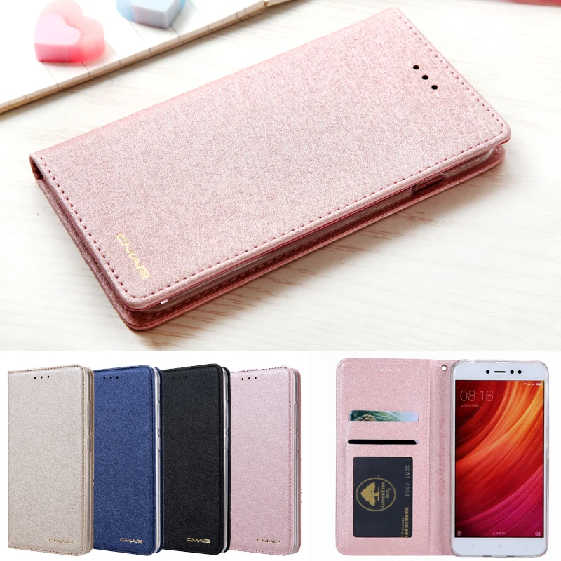 Crystal silk PU Leather Flip case For Xiaomi Redmi 5 Plus Card slot Wallet cover Coque Note 5A 4 4X 4A Case |