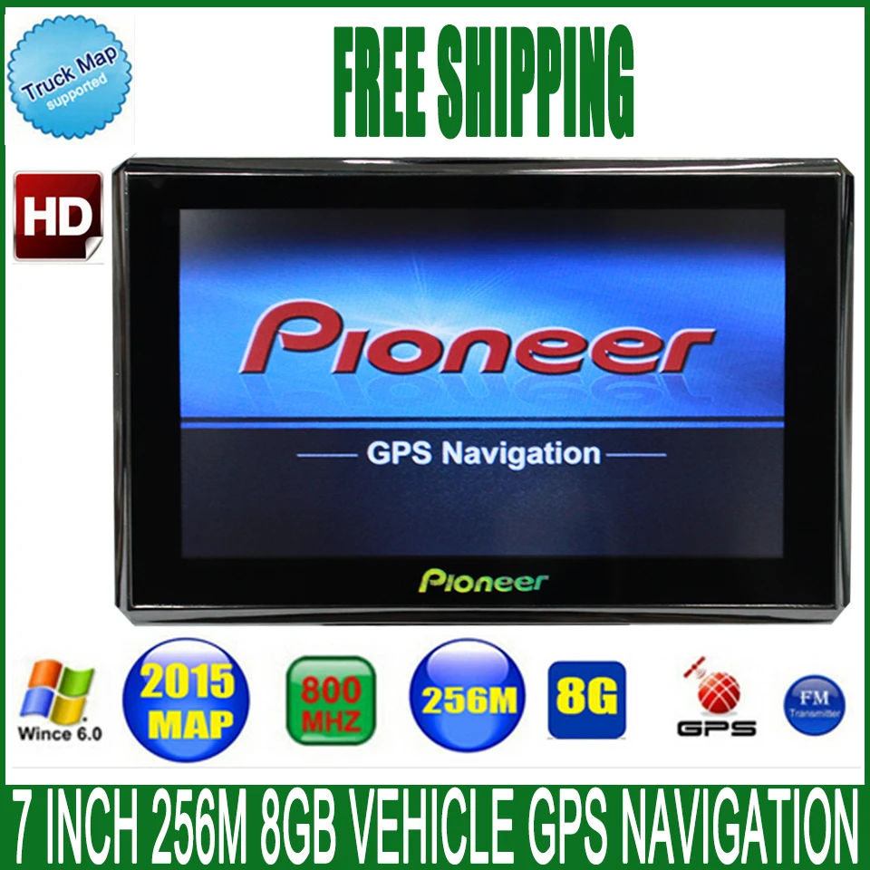  7" Spain Car truck vehicle GPS Navigation navigator MTK CE 6.0 800Mhz FM DDR3 256M 8GB CE6.0 navitel/espanol/Europe/USA/spanish 