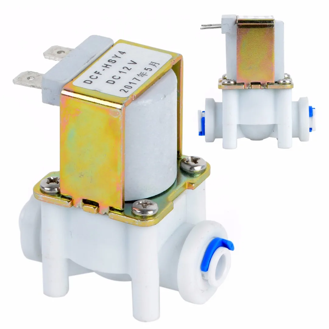 

DC 12V 20mm Electric Solenoid Water Valve PP NC Normally Closed For 1/4" Horse